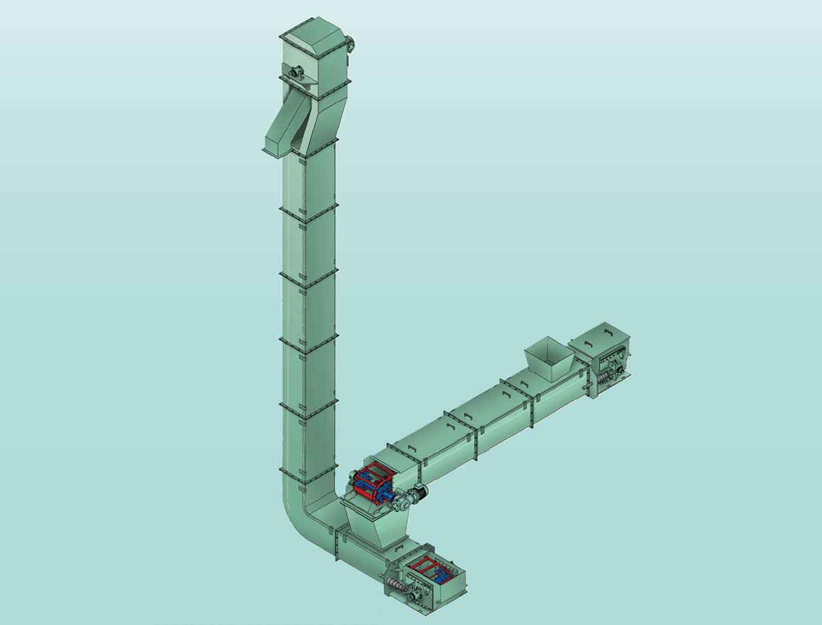 technical drawing chain conveyor
