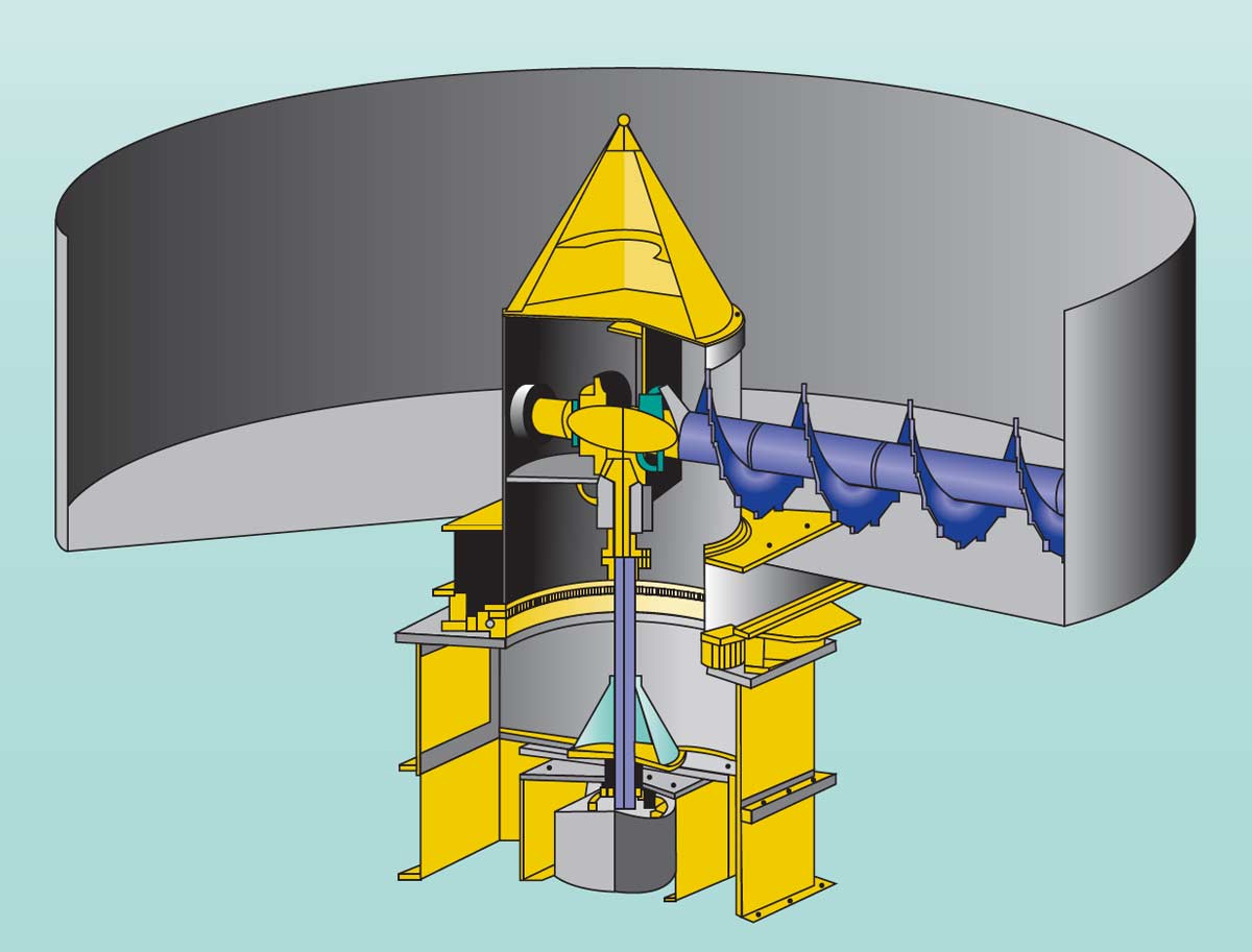 technical illustration sweeping auger